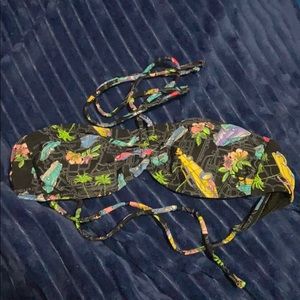 Car Printed Bikini Top